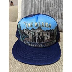 Vintage THE ALAMO Foam Rope Hat Cap '80s Snapback Mesh TRUCKER San Antonio Texas